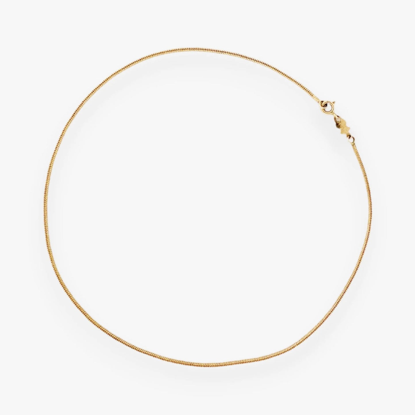 Comprar collar de la firma Tous de cadena cola de ratón de 1,16mm de grosor de oro amarillo de 18kt con cierre tipo reasa. Joyas Tous de segunda mano. Ian'Or.