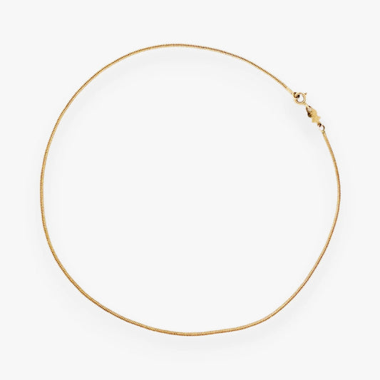 Comprar collar de la firma Tous de cadena cola de ratón de 1,16mm de grosor de oro amarillo de 18kt con cierre tipo reasa. Joyas Tous de segunda mano. Ian'Or.