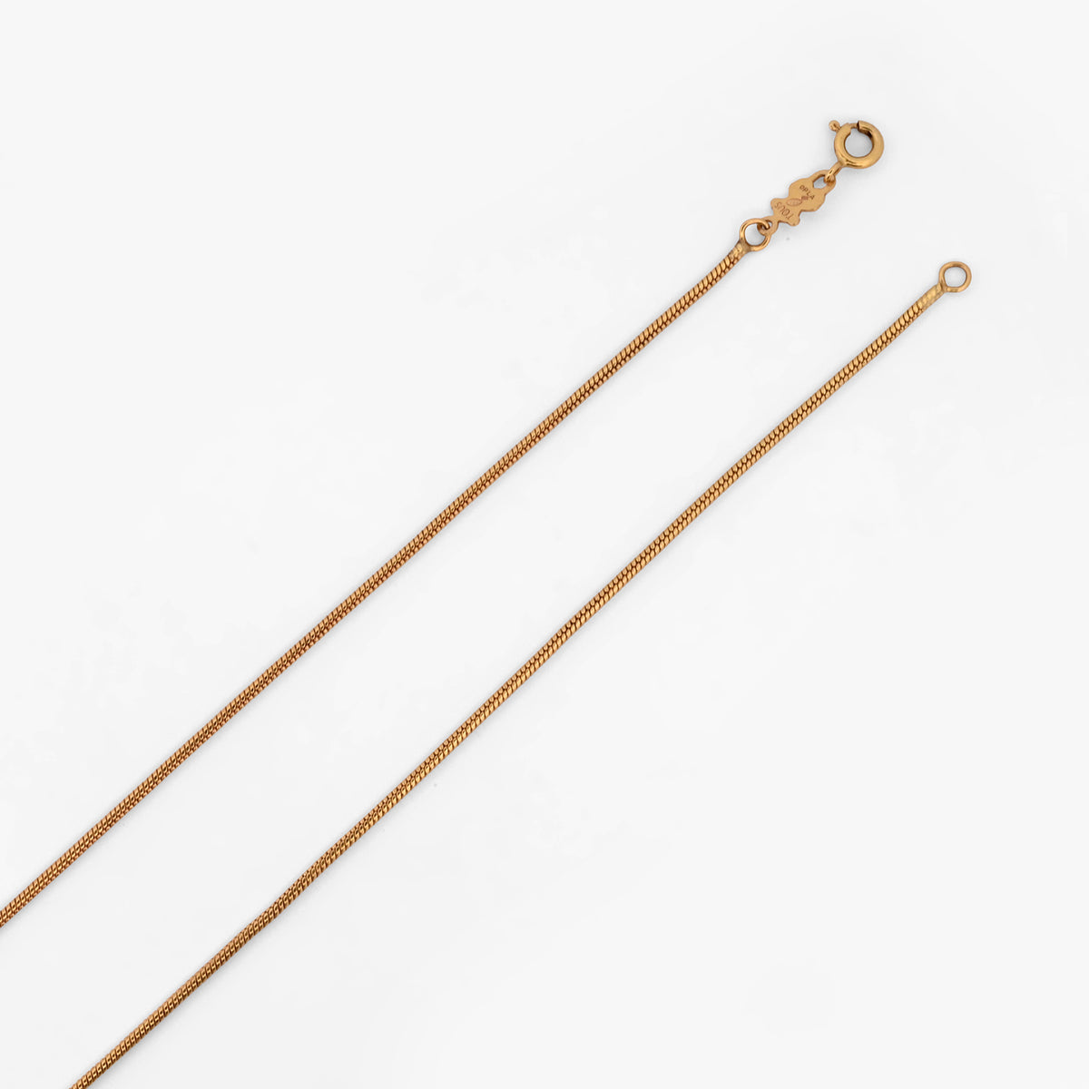 Comprar collar de la firma Tous de cadena cola de ratón de 1,16mm de grosor de oro amarillo de 18kt con cierre tipo reasa. Joyas Tous de segunda mano. Ian'Or.