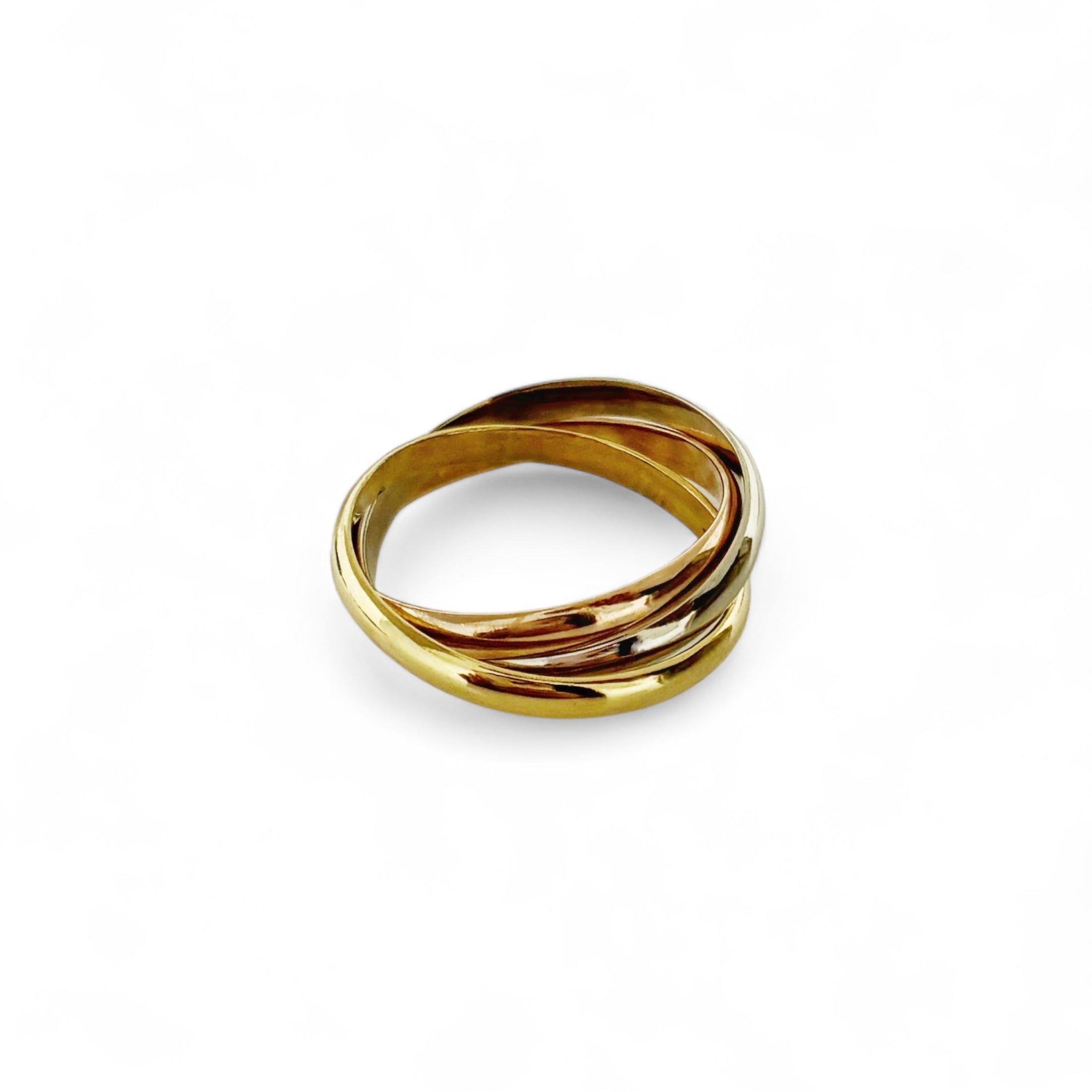 12360GM Anillo 3 aros tricolor oro 18kt Joyeria Ian or
