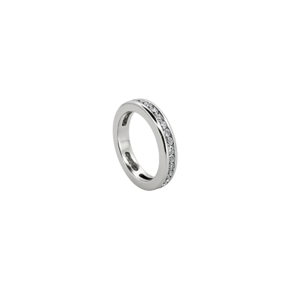 12598GM - Alianza de carril oro blanco 18kt con diamantes