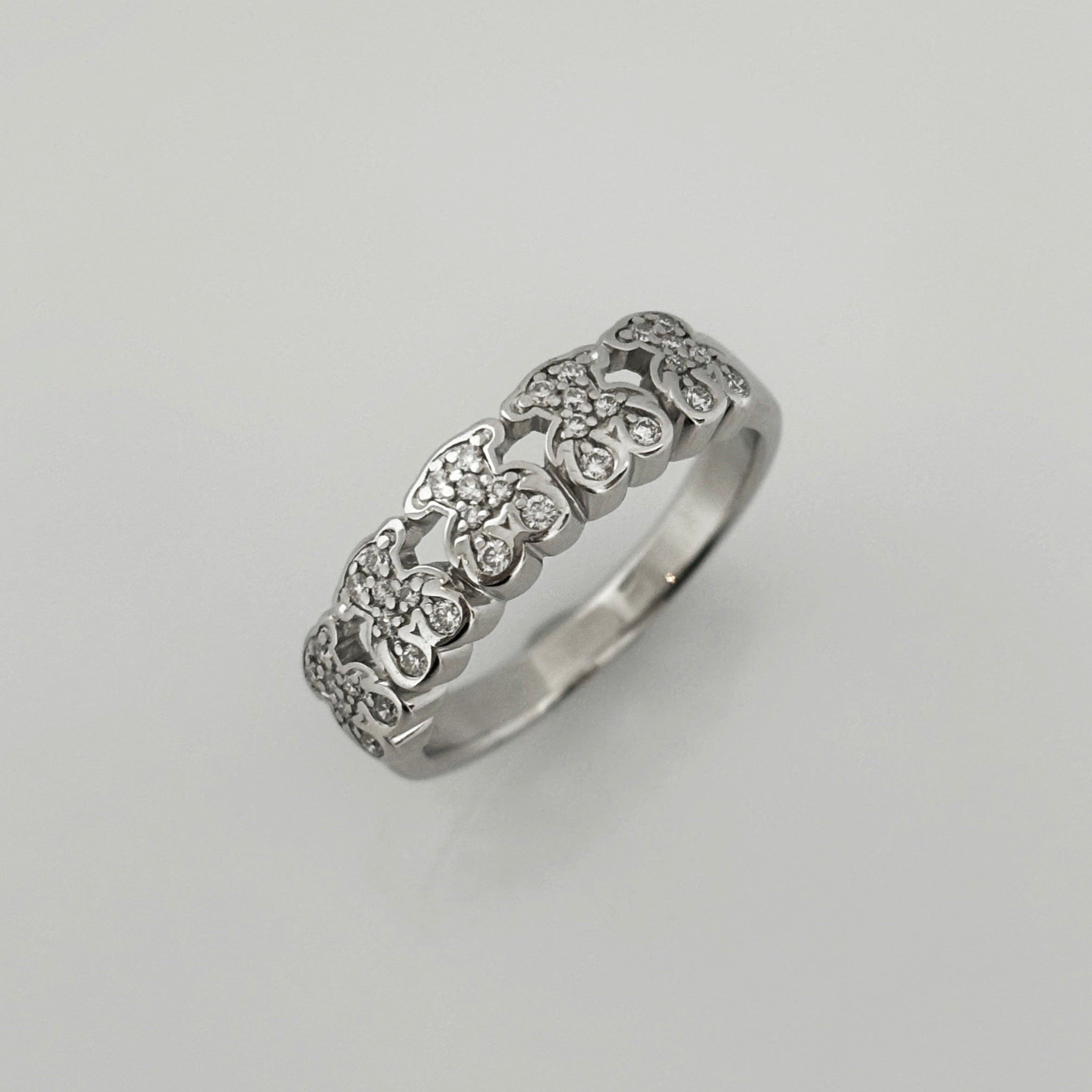 12792GM Anillo TOUS media alianza de oro blanco 18kt y diamantes con Joyeria Ian or