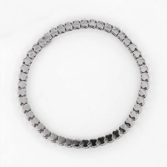 Pulsera Riviere de la firma TOUS realizada en oro blanco de 18kt con 46 diamantes. Joyas de segunda mano de firma. Joyas Tous restauradas al mejor precio.