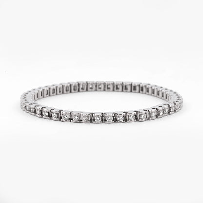 Pulsera Riviere de la firma TOUS realizada en oro blanco de 18kt con 46 diamantes. Joyas de segunda mano de firma. Joyas Tous restauradas al mejor precio.