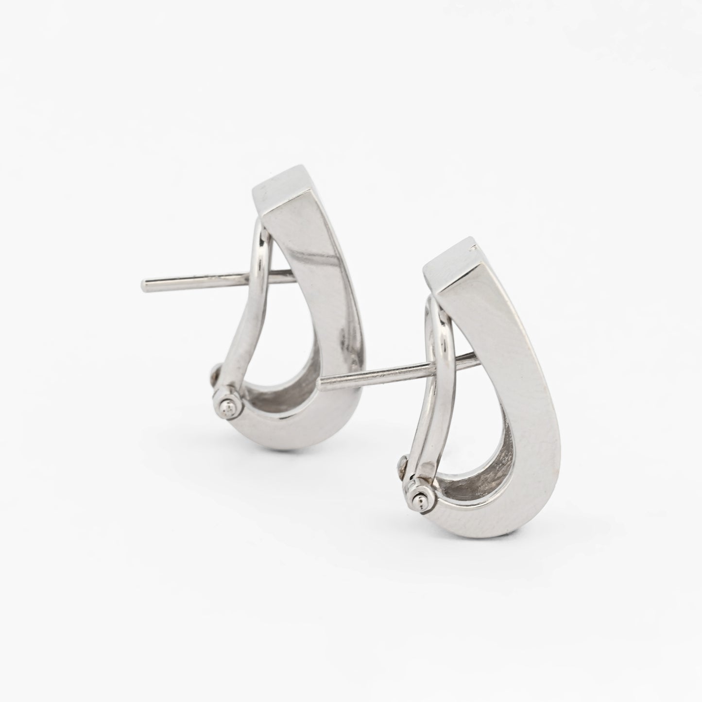 Pendientes oro blanco 18kt con diamantes princesa - 13734GM