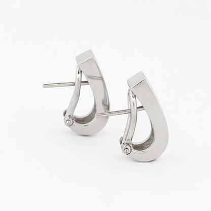 Pendientes oro blanco 18kt con diamantes princesa - 13734GM