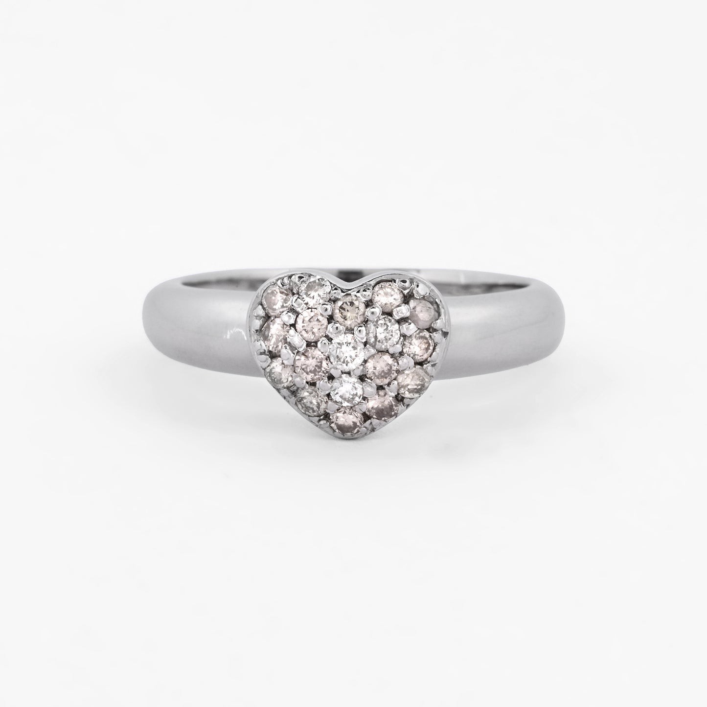 Anillo de oro blanco 18kt con diamantes - 13741GM