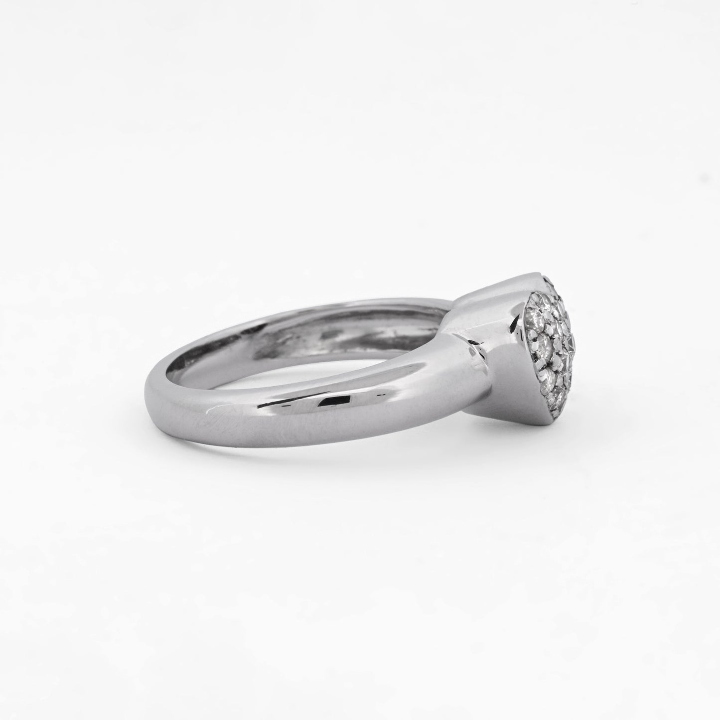 Anillo de oro blanco 18kt con diamantes - 13741GM
