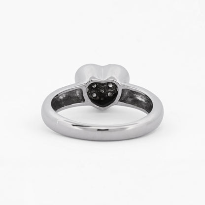 Anillo de oro blanco 18kt con diamantes - 13741GM