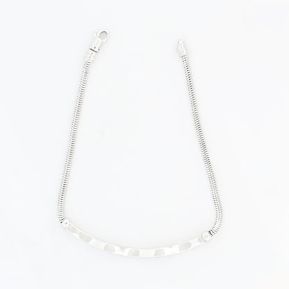 Pulsera semirrígida oro blanco y diamantes cadena serpiente - 13815GM