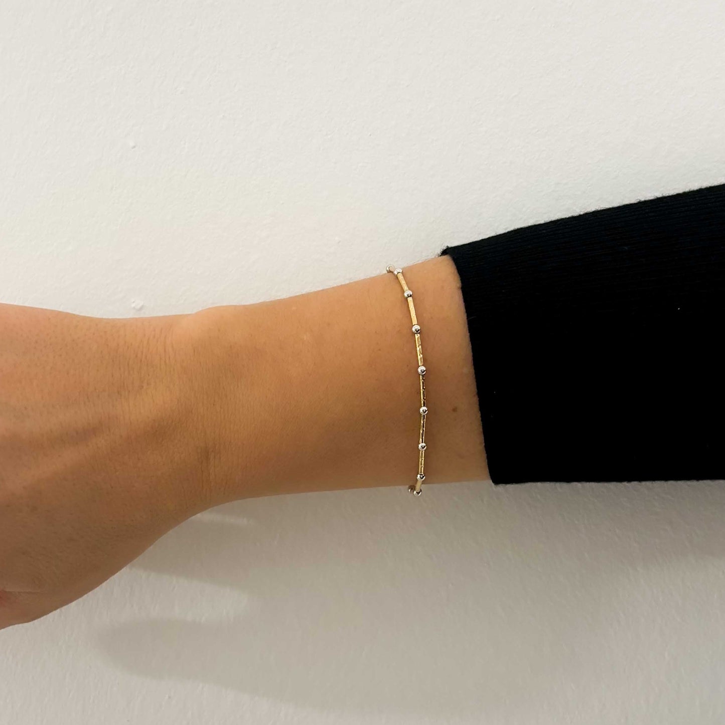 13816GM - Pulsera oro 18kt motivos bolitas