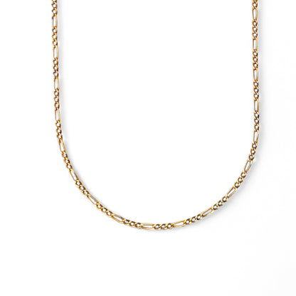 Comprar cadena de oro amarillo de 18kt con cadena tipo barbada con un cierre tipo reasa. Ian'Or, dónde comprar y vender oro al mejor precio en Barcelona. 