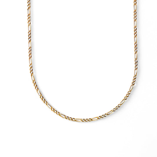 Comprar cadena de oro amarillo de 18kt con cadena tipo barbada con un cierre tipo reasa. Ian'Or, dónde comprar y vender oro al mejor precio en Barcelona. 