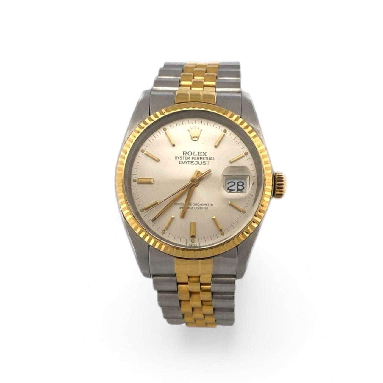 Reloj Rolex Oyster Perpetual Datejust con esfera de 36mm. Realizado en acero y oro  con correa Jubilée. Ref. 16013
Relojes Rolex de segunda mano baratos en Barcelona. relojes de alta gama al mejor precio.