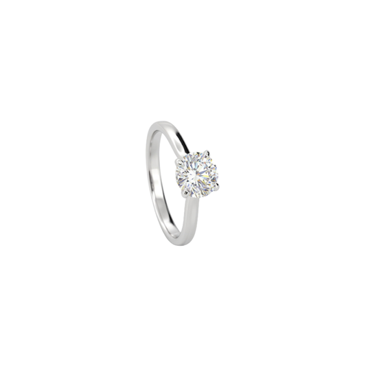 Solitario realizado en oro blanco y diamante de 1,05ct engastado en 4 grapas. Joyas de segunda mano baratas. Joyería Ian'or. Envío gratis. Joyería Ian'or Bcn.