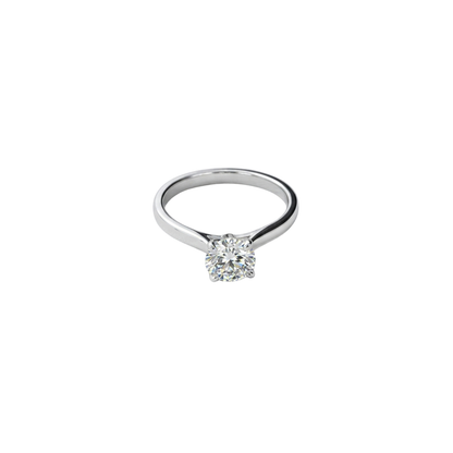 Solitario realizado en oro blanco y diamante de 1,05ct engastado en 4 grapas. Joyas de segunda mano baratas. Joyería Ian'or. Envío gratis. Joyería Ian'or Bcn.