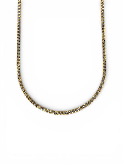 Comprar cadena barbada realizada en oro amarillo de 18kt. Esta cadena dispone de cierre tipo mosquetón. Joya unisex. Joyas acondicionadas. Envío GRATIS. Ian'Or.