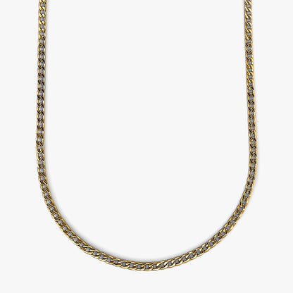 Comprar cadena barbada realizada en oro amarillo de 18kt. Esta cadena dispone de cierre tipo mosquetón. Joya unisex. Joyas acondicionadas. Envío GRATIS. Ian'Or.