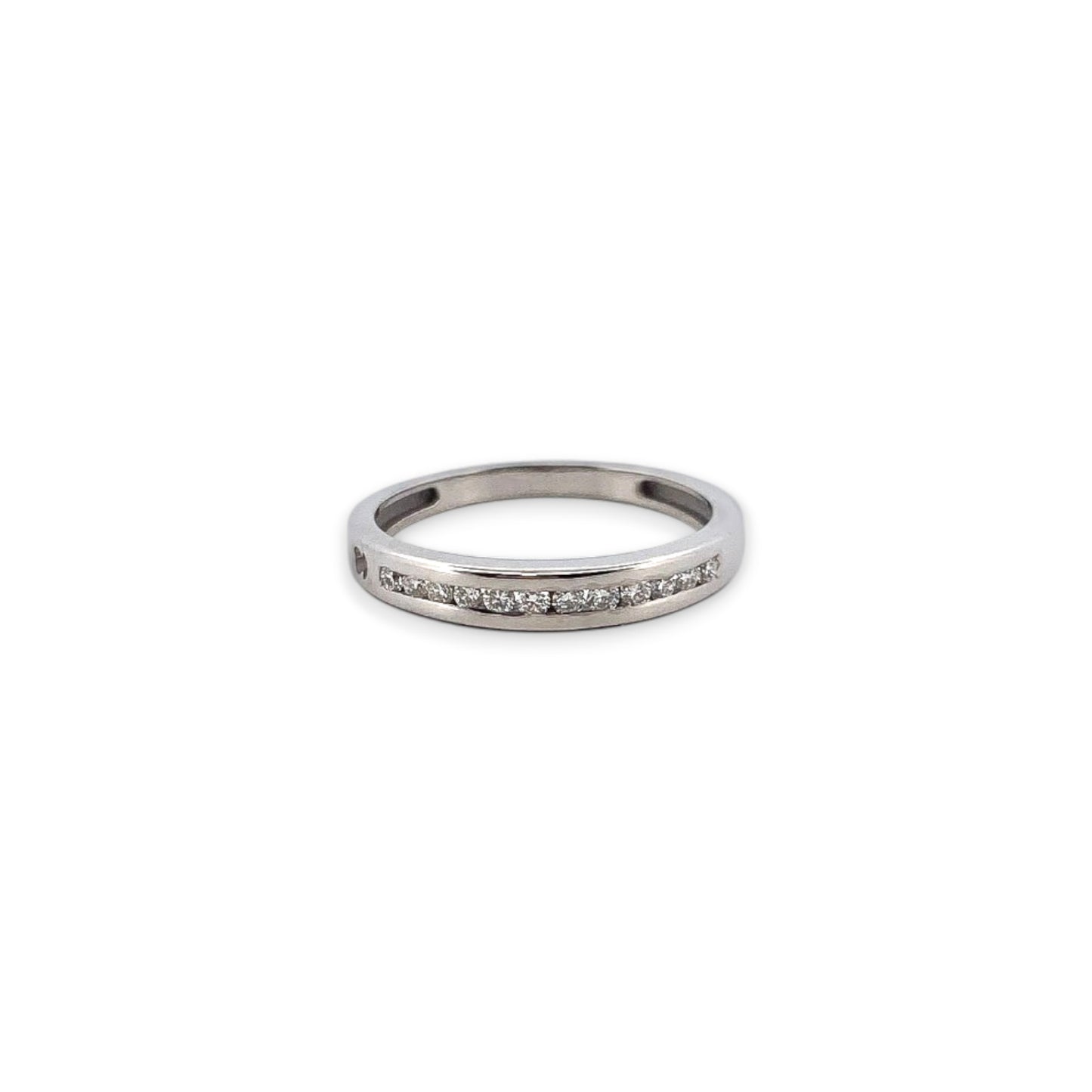14295GM - Media alianza TOUS oro blanco 18kt con carril 12 brillantes