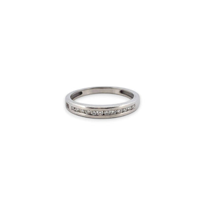 14295GM - Media alianza TOUS oro blanco 18kt con carril 12 brillantes