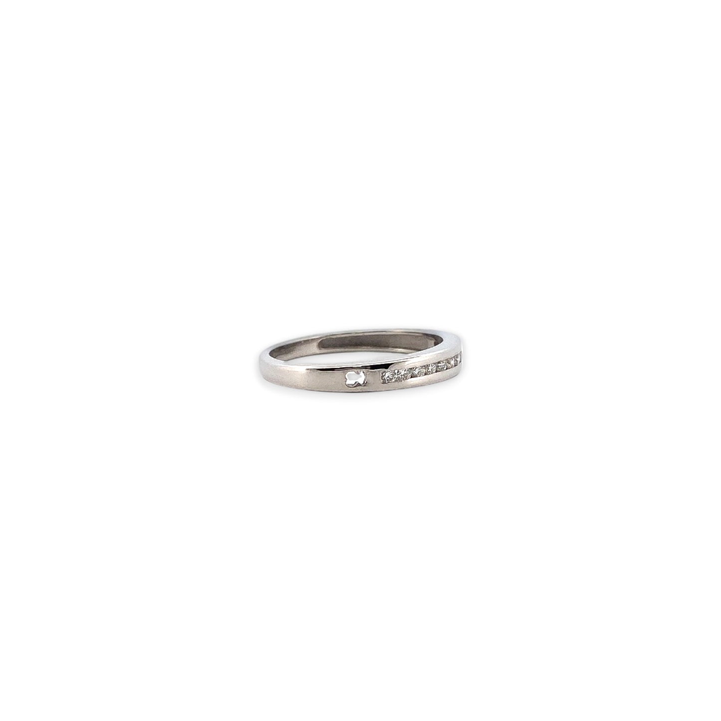 14295GM - Media alianza TOUS oro blanco 18kt con carril 12 brillantes