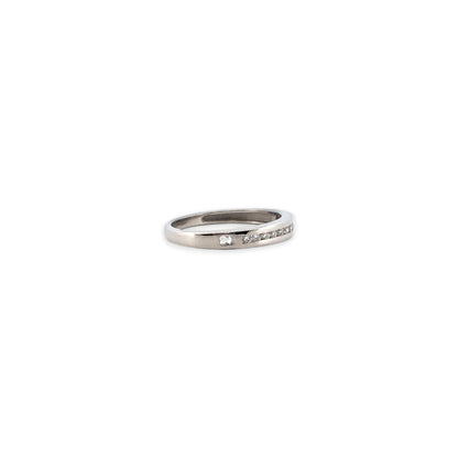 14295GM - Media alianza TOUS oro blanco 18kt con carril 12 brillantes