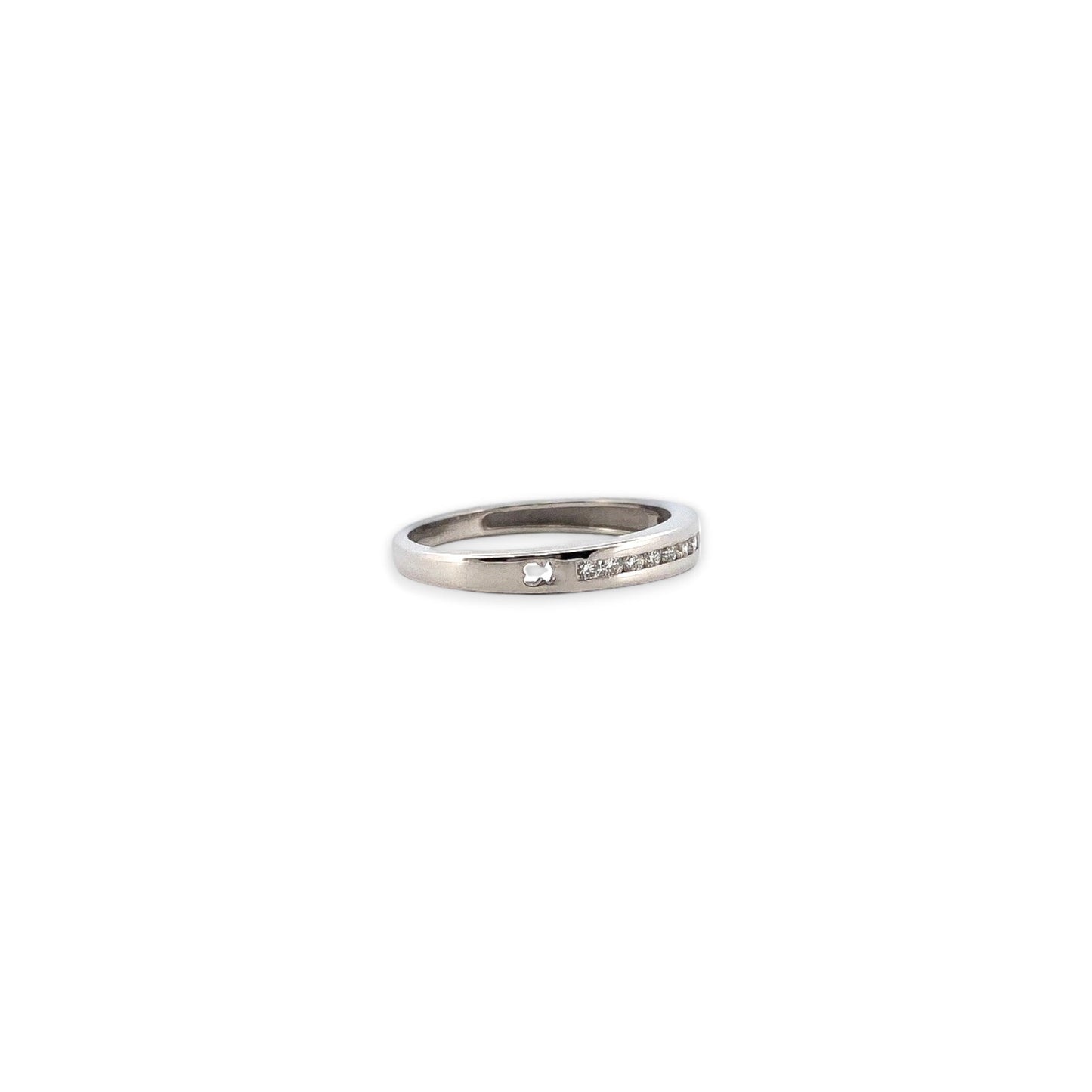14295GM - Media alianza TOUS oro blanco 18kt con carril 12 brillantes