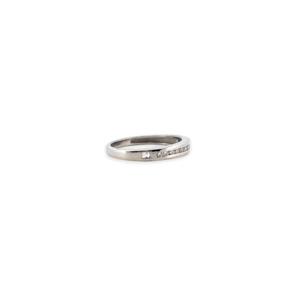 14295GM - Media alianza TOUS oro blanco 18kt con carril 12 brillantes