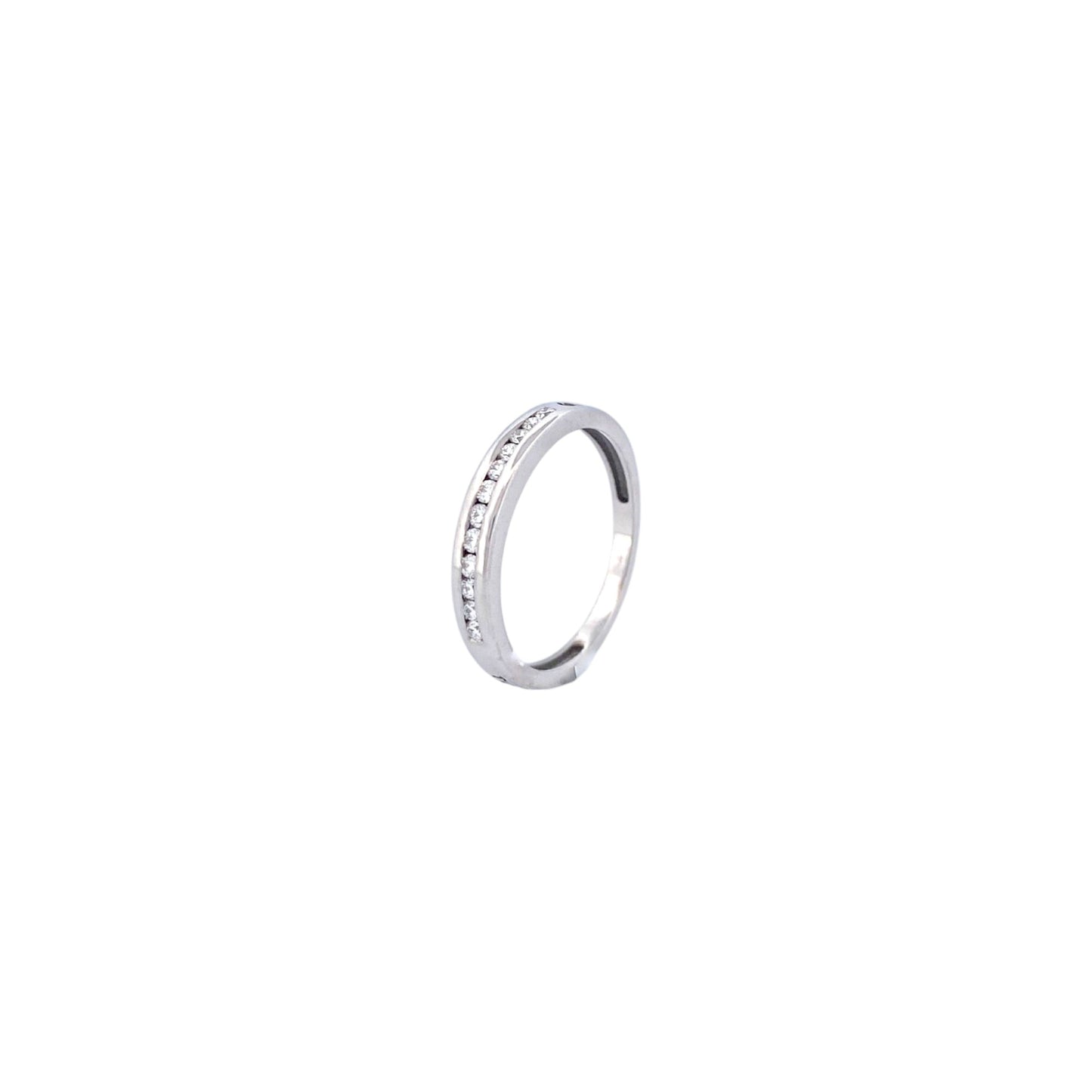 14295GM - Media alianza TOUS oro blanco 18kt con carril 12 brillantes