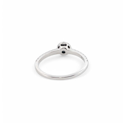 14298GM - Anillo Suarez oro blanco con rosetón brillantes