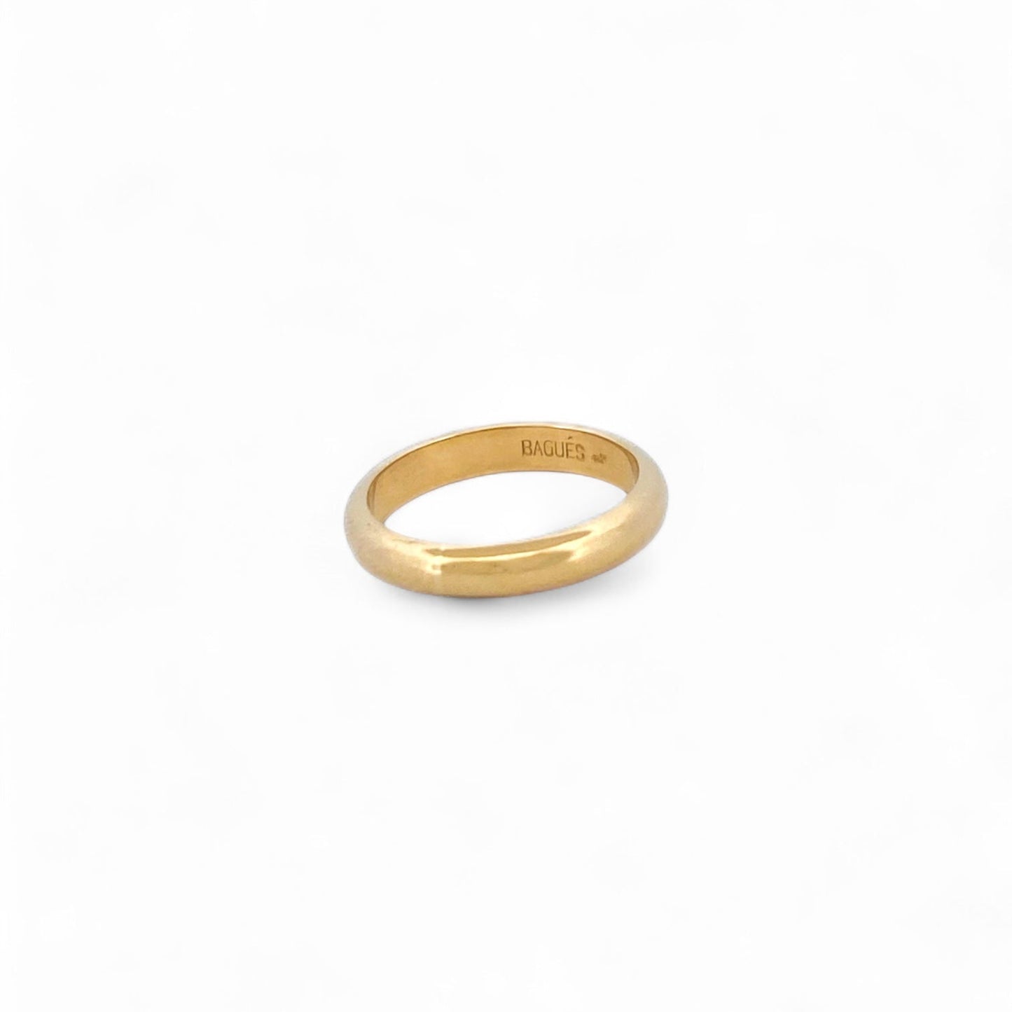 Comprar alianza realizada en oro amarillo de 18kt de la firma Bagués. Pieza de segunda mano. Joyas restauradas. Joyería Ian'Or.