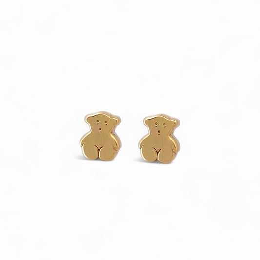 Comprar pendientes realizados en oro amarillo de 18kt originales de la firma TOUS con los icónicos ositos sweets dolls. Joyas Tous restauradas. Joyería Ian'Or.