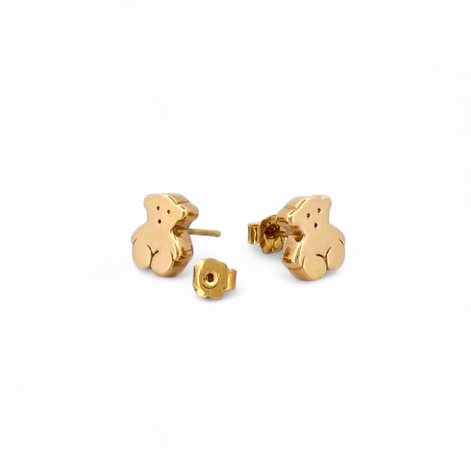 Comprar pendientes realizados en oro amarillo de 18kt originales de la firma TOUS con los icónicos ositos sweets dolls. Joyas Tous restauradas. Joyería Ian'Or.