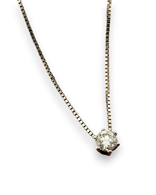 14469GM - Collar oro blanco 18kt y brillante