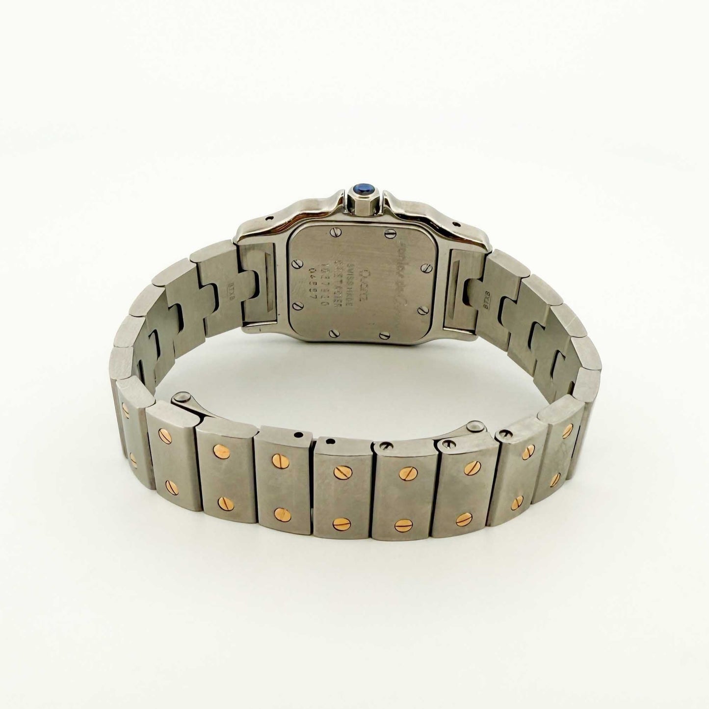 Reloj de quarzo vintage Cartier modelo Santos Galbée de mujer realizado en Acero y Oro de 18kt.
Relojes Cartier de segunda mano baratos en Barcelona. 