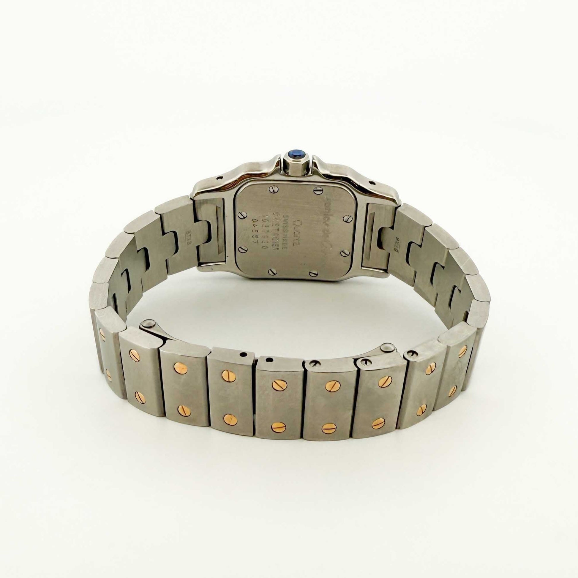 Reloj de quarzo vintage Cartier modelo Santos Galbée de mujer realizado en Acero y Oro de 18kt.
Relojes Cartier de segunda mano baratos en Barcelona. 
