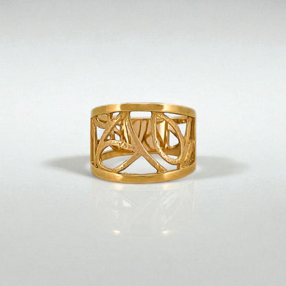 Comprar anillo calado original de TOUS realizado en oro amarillo de 18kt. Joyas de Tous de oro baratas en Barcelona. Joyería Ian'Or. Envío GRATIS.
