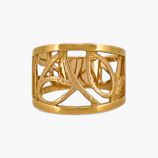 Comprar anillo calado original de TOUS realizado en oro amarillo de 18kt. Joyas de Tous de oro baratas en Barcelona. Joyería Ian'Or. Envío GRATIS.