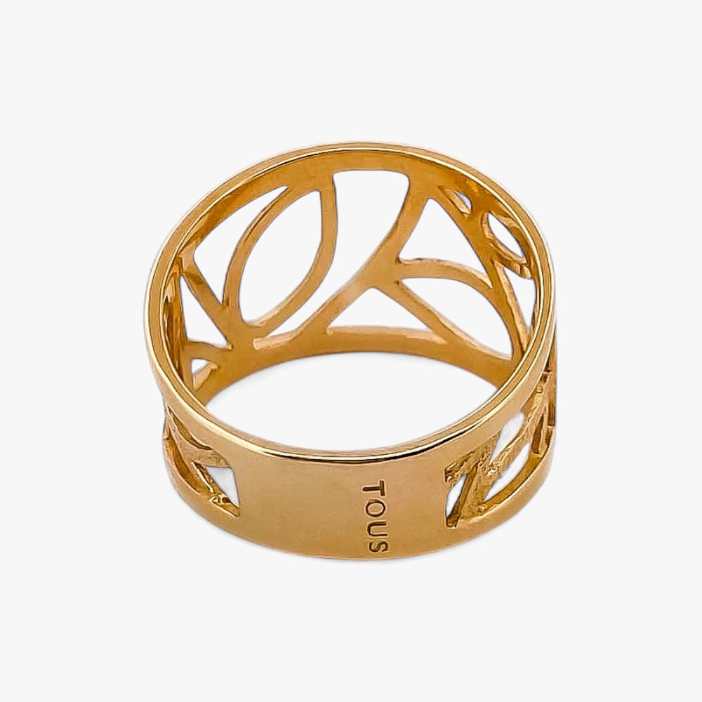 Comprar anillo calado original de TOUS realizado en oro amarillo de 18kt. Joyas de Tous de oro baratas en Barcelona. Joyería Ian'Or. Envío GRATIS.