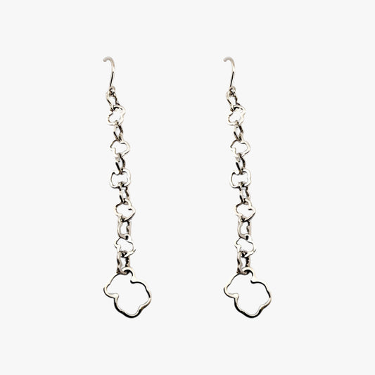 Comprar pendientes oro blanco de 18kt  TOUS originales de la colección Carrusel con los icónicos ositos eslabonados. Joyas Tous de segunda mano baratas