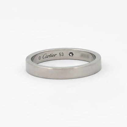 Alianza Cartier platino y diamantes - talla 53 - 14672GM