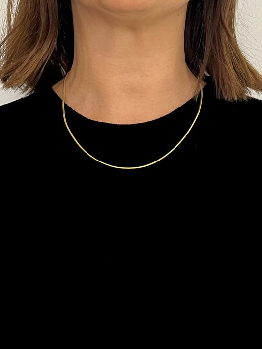 Comprar collar de la firma TOUS de cadena cola de ratón realizada en oro amarillo de 18kt con cierre tipo reasa. Joyas Tous de segunda mano. Ian'Or.