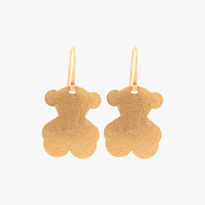 Comprar pendientes planos realizados en oro amarillo de 18kt originales de la firma TOUS con los icónicos ositos. Joyas Tous acondicionadas. Joyería Ian'Or.
