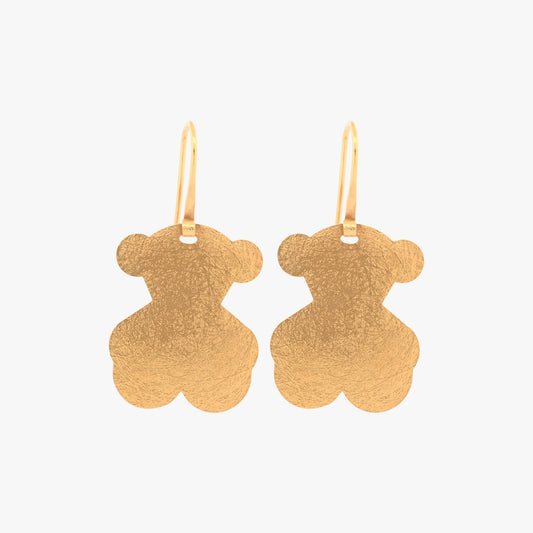Comprar pendientes planos realizados en oro amarillo de 18kt originales de la firma TOUS con los icónicos ositos. Joyas Tous acondicionadas. Joyería Ian'Or.