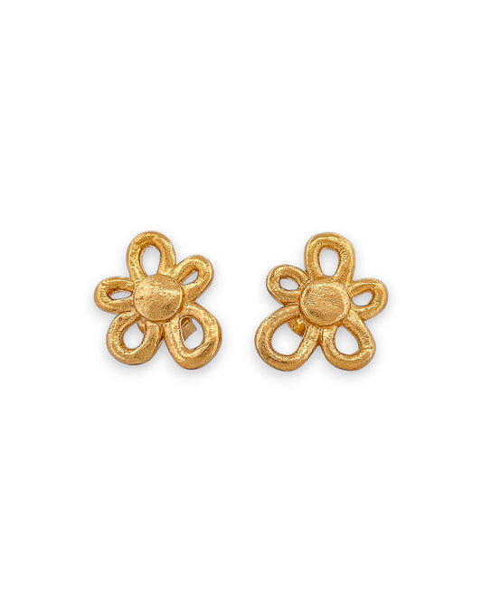 14924GM - Pendientes TOUS oro amarillo 18kt en forma de flor