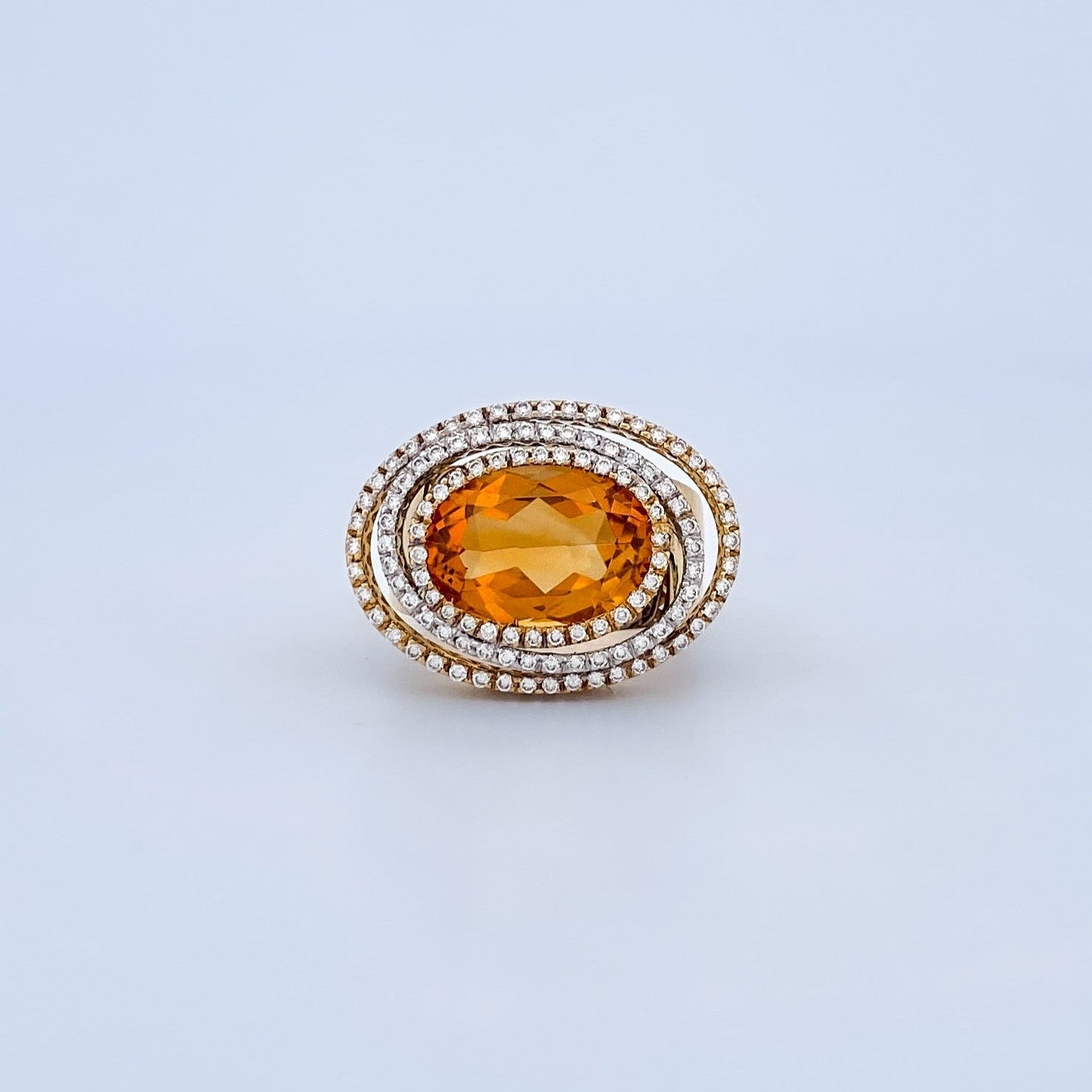 14936GM - Sortija oro amarillo 18kt brillantes y citrino