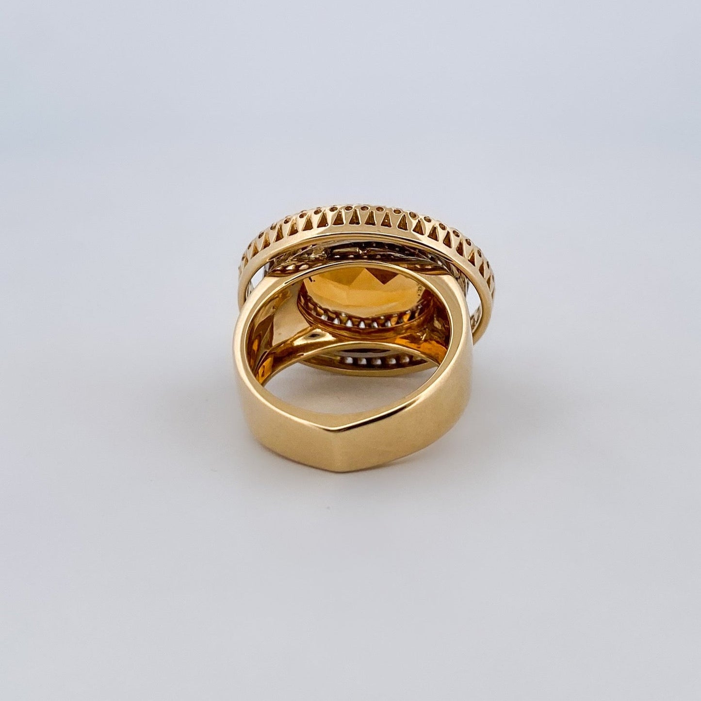 14936GM - Sortija oro amarillo 18kt brillantes y citrino