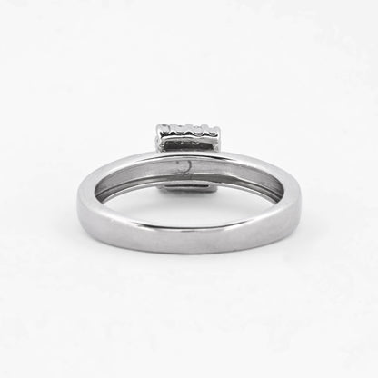 Sortija oro blanco de 18k y diamantes - 14949GM