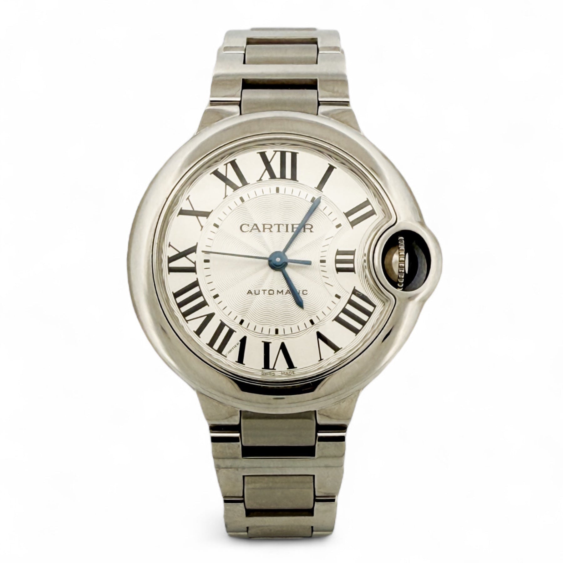 Reloj original Cartier Ballon Bleu de 33mm realizado en acero con movimiento automático.
Relojes Cartier de segunda mano baratos en Barcelona. 