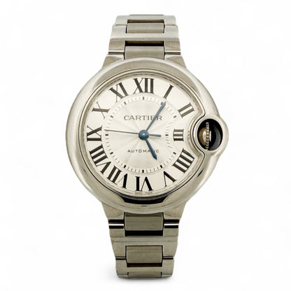 Reloj original Cartier Ballon Bleu de 33mm realizado en acero con movimiento automático.
Relojes Cartier de segunda mano baratos en Barcelona. 